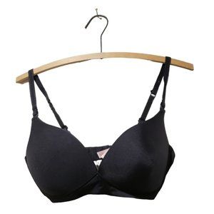 2/$20 La Vie En Rose black underwire convertible bra 34C x back, smooth cup